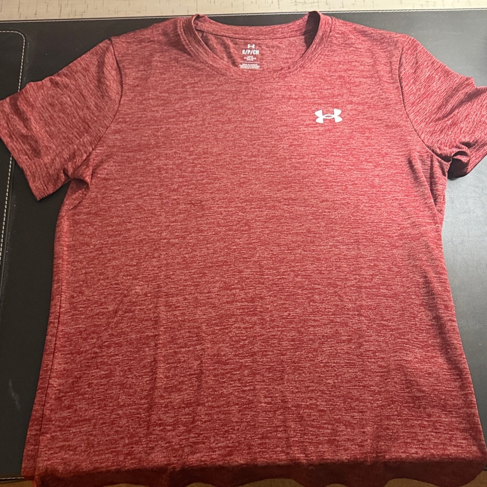 Under Armour Youth Small Heathered Red Tee
